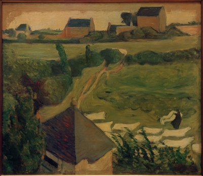 Ansicht von Saint-Briac mit Wäsche von Emile Bernard